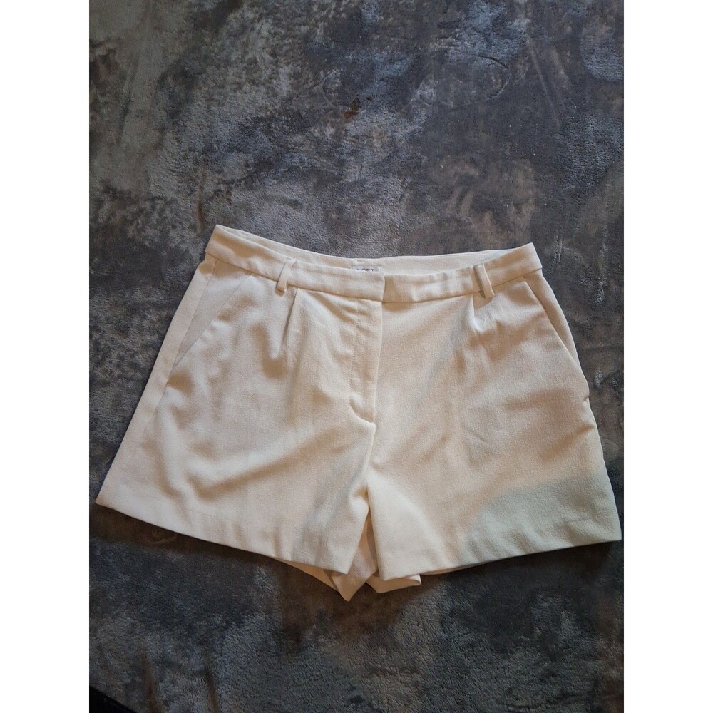 Loft Chino Shorts Size 12 Woman Cream Casual Costal Logan Look